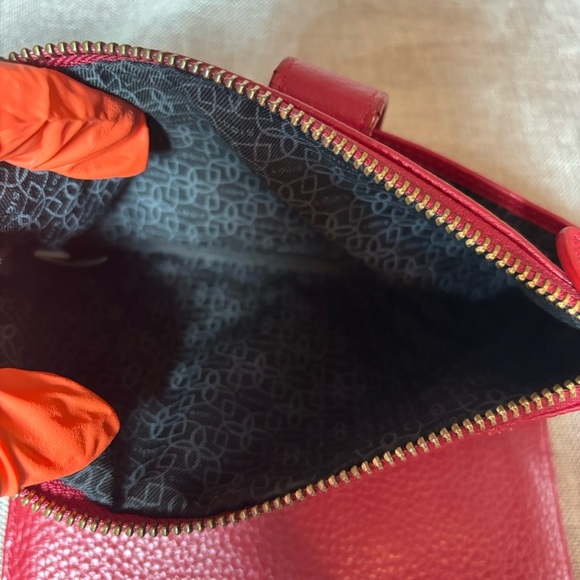 Lodis Olivia Red Italian Leather Wristlet Wallet Combo. NWOT - Picture 7 of 12